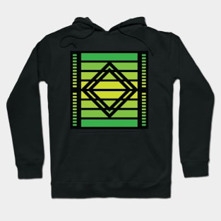 “Dimensional Square” - V.6 Green - (Geometric Art) (Dimensions) - Doc Labs Hoodie